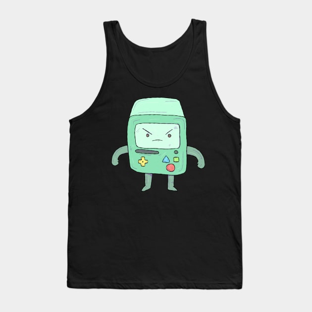 Adventure Time - Angry BMO Tank Top by surfinggiraffecomics